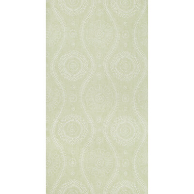 Kravet Design W3500.23.0 Painterly Wallcovering Fabric in Light Green , White , Meadow