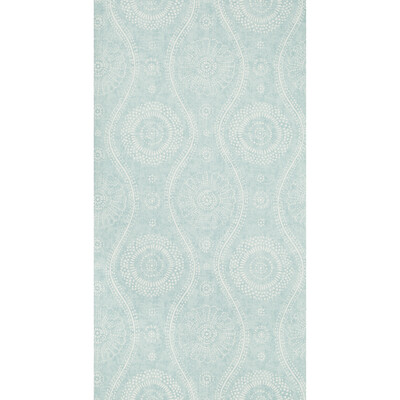 Kravet Design W3500.35.0 Painterly Wallcovering Fabric in Turquoise , White , Aqua