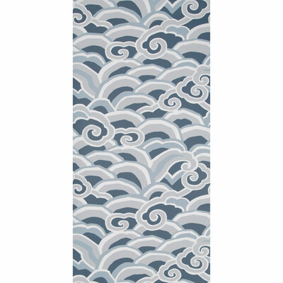 Kravet Design W3506.21.0 Decowave Wallcovering Fabric in Slate , Grey , Denim