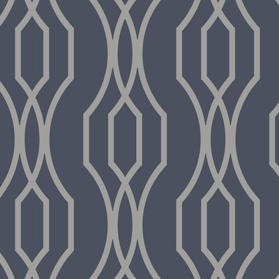 Kravet Design W3515.50.0 Kravet Design Wallcovering Fabric in Indigo , Metallic , W3515-50