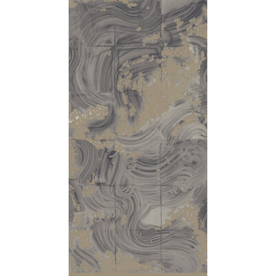 Kravet Couture W3581.1611.0 Rearrangements Wallcovering Fabric in Bronze , Grey , Petrol