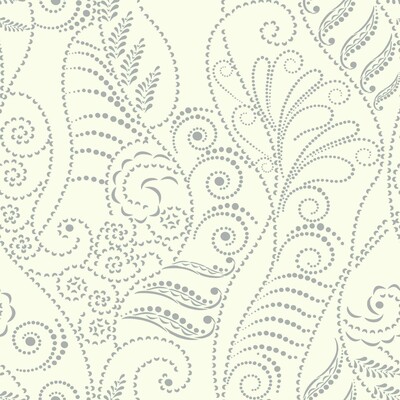 Kravet Design W3596.11.0 Kravet Design Wallcovering Fabric in White , Silver , W3596-11