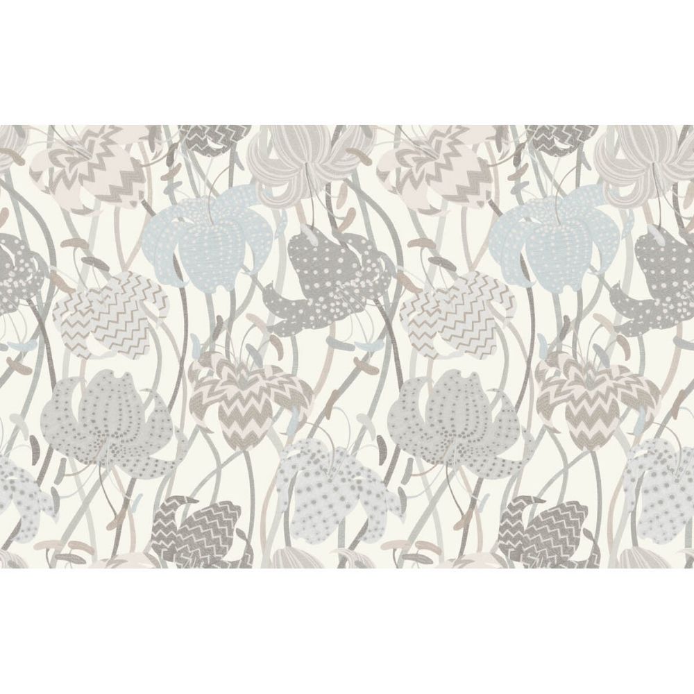 Kravet Couture W3625.1611.0 Lilium Wallcovering in Grey/Beige/Multi