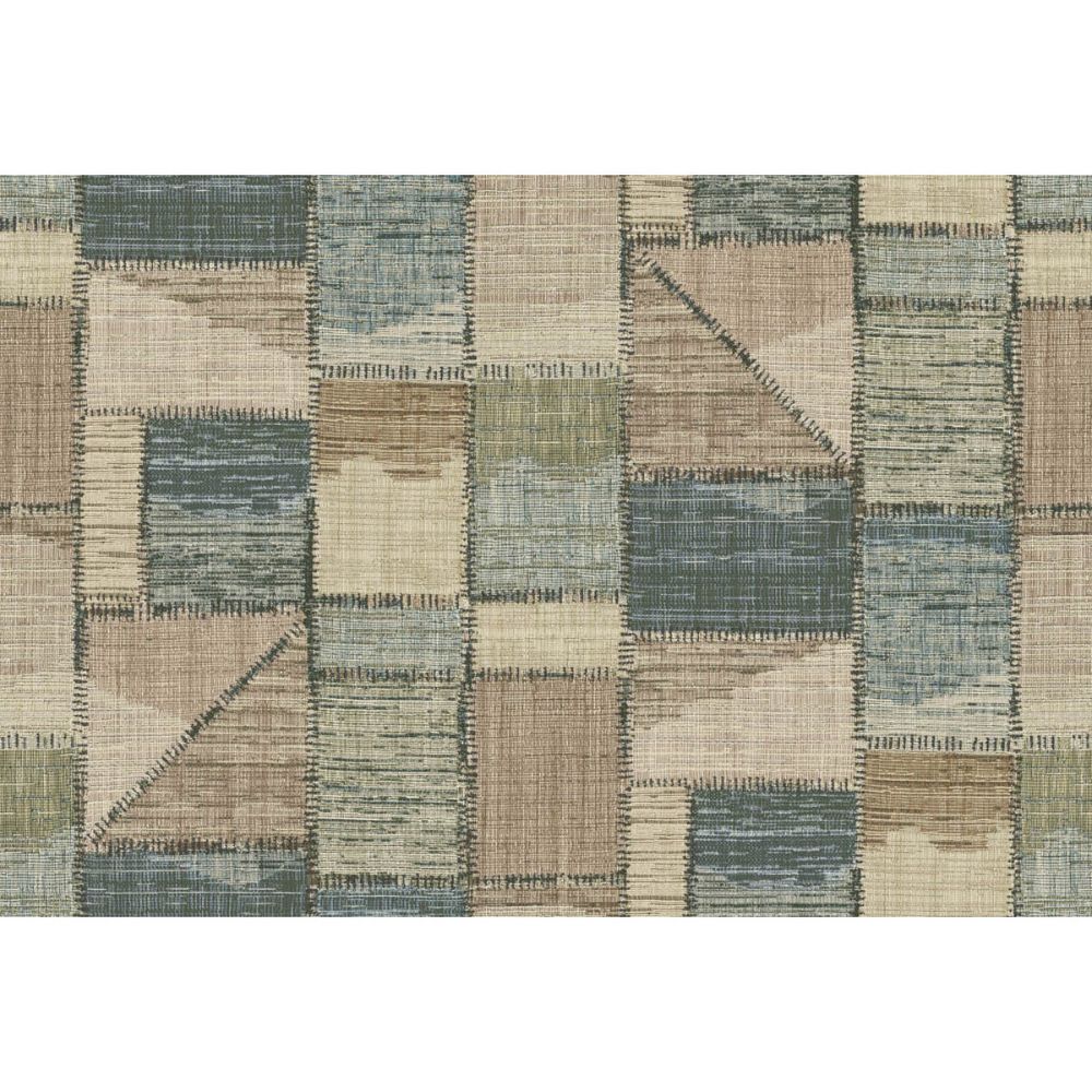 Kravet Couture W3626.1611.0 Patchwork Wallcovering in Beige/Grey