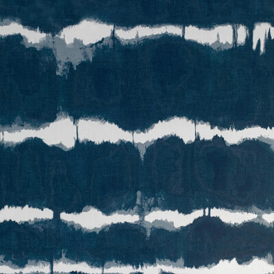Kravet Couture W3705.50.0 Baturi Wallcovering in Dark Blue/Indigo/White
