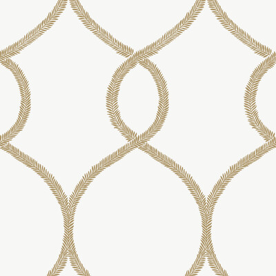 Kravet W3722.4.0 Kravet Design Wallcovering in White/Gold