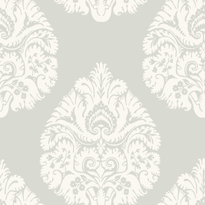 Kravet W3726.11.0 Kravet Design Wallcovering in Grey/White