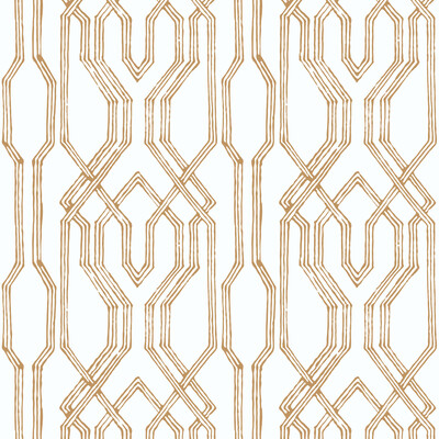 Kravet W3748.101.0 Kravet Design Wallcovering in Gold/White