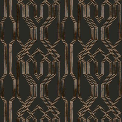 Kravet W3748.8.0 Kravet Design Wallcovering in Black/Gold