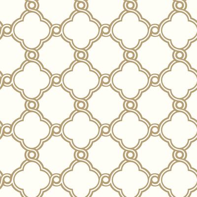 Kravet W3779.4.0 Kravet Design Wallcovering in Gold/White