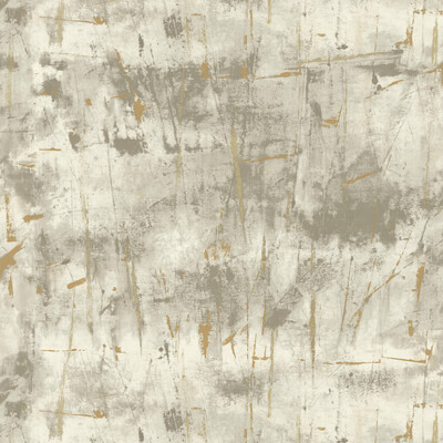Kravet Design W3789.11.0  Wallcovering in Grey/Light Grey/Gold