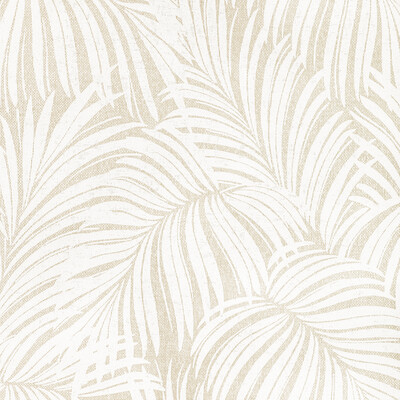 Kravet Couture W3833.1.0 Leaf Paperweave Wallcovering in Pearl/White/Beige