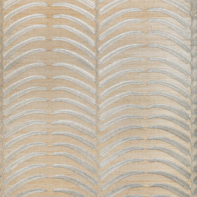 Kravet Couture W3834.1611.0 Plantae Emb Sisal Wallcovering in Grey/Silver/Beige