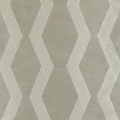 Kravet Couture W3835.11.0 Chainlink Emb Sisal Wallcovering in Grey/Silver