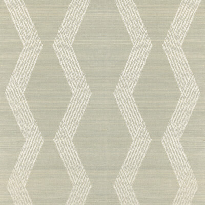 Kravet Couture W3835.1101.0 Chainlink Emb Sisal Wallcovering in Ice/Grey/Silver
