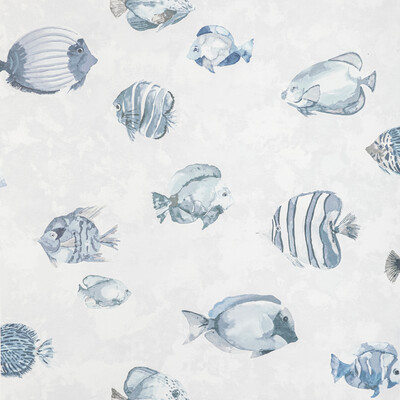 Kravet Design W3847.52.0 Great Reef Wp Wallcovering in Crystal/Light Blue/Grey