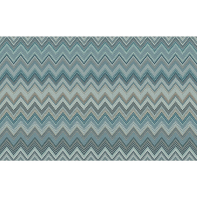 Kravet Couture W3848.5.0 Happy Zig Zag Wp Wallcovering in Blue/Turquoise