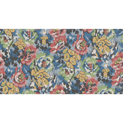 Kravet Couture W3849.519.0 Flower Pot Wp Wallcovering in Blue/Red