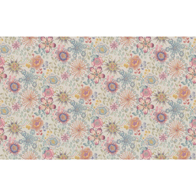 Kravet Couture W3850.517.0 Magic Garden Wp Wallcovering in Pink/Blue/Multi
