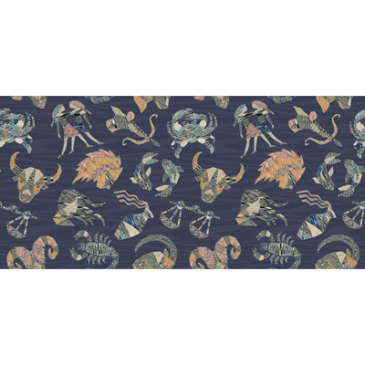 Kravet Couture W3853.50.0 Constellations Wp Wallcovering in Dark Blue/Blue