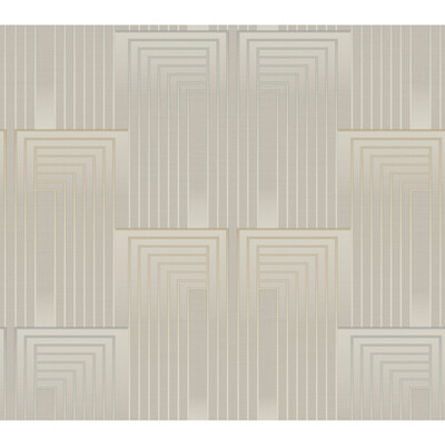 Kravet Design W3861.106.0 Kravet Design Wallcovering in W/Taupe/Silver/Gold