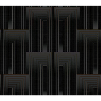 Kravet Design W3861.811.0 Kravet Design Wallcovering in W/Black/Silver