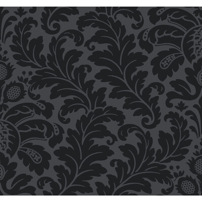 Kravet Design W3868.621.0 Kravet Design Wallcovering in W/Black/Charcoal
