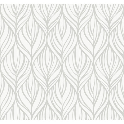 Kravet Design W3869.1101.0 Kravet Design Wallcovering in W/Grey/White/Silver