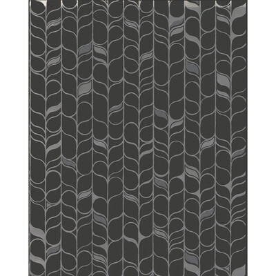 Kravet Design W3877.811.0 Kravet Design Wallcovering in Black/Silver/Grey