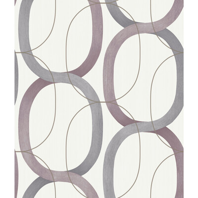 Kravet Design W3878.10.0 Kravet Design Wallcovering in Purple/Grey/Ivory