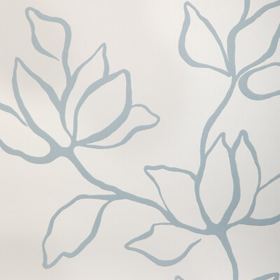 Kravet Couture W3886.51.0 Floral Sketch Wp Wallcovering in Chambray/Light Blue/White/Blue