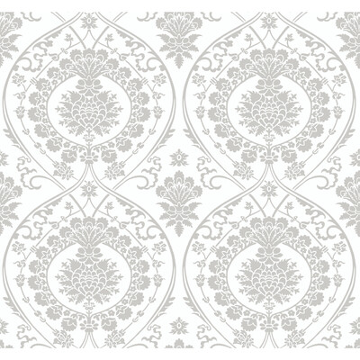 Kravet Design W3889.1101.0 Kravet Design Wallcovering in Grey/White