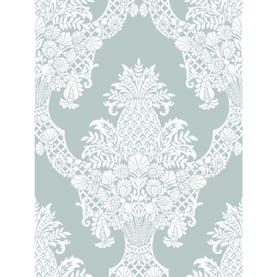Kravet Design W3892.113.0 Kravet Design Wallcovering in Turquoise/White