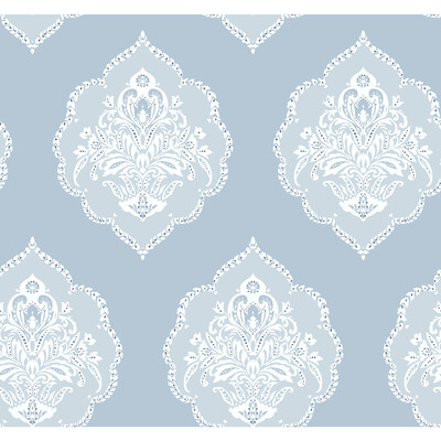 Kravet Design W3893.15.0 Kravet Design Wallcovering in Blue/Light Blue/White