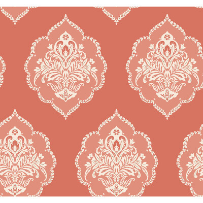 Kravet Design W3893.719.0 Kravet Design Wallcovering in Red/Rust/White