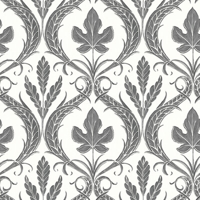 Kravet Design W3896.21.0 Kravet Design Wallcovering in Charcoal/White