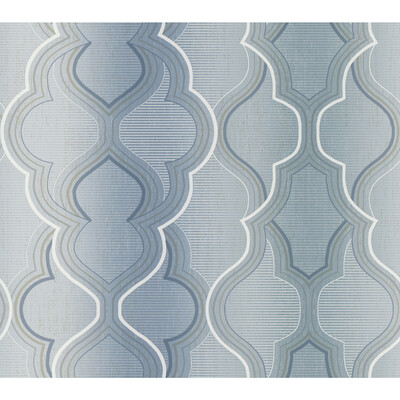 Kravet Design W3898.516.0 Kravet Design Wallcovering in Blue/White/Beige