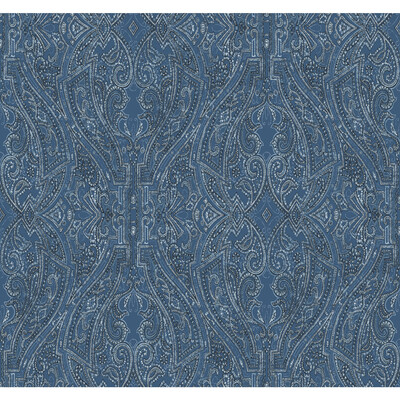 Kravet Design W3913.5.0 Kravet Design Wallcovering in Blue/White