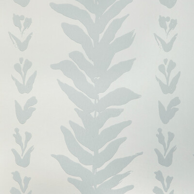 Kravet Couture W3937.1101.0 Climbing Leaves Wp Wallcovering in Mist/Light Grey/White