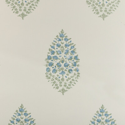 Kravet Couture W3938.315.0 Atelier Paisley Wp Wallcovering in Blue Sage/Green/Blue