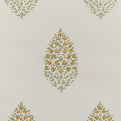 Kravet Couture W3938.316.0 Atelier Paisley Wp Wallcovering in Wheat/Green/Beige