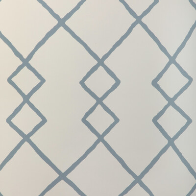 Kravet Couture W3940.51.0 Geo Graphica Wp Wallcovering in Chambray/Blue/White/Light Blue