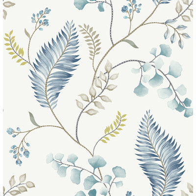 Winfield Thybony WTK20302.WT.0 El Monte Wallcovering in Aquamarine/Turquoise/Blue