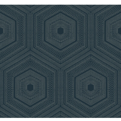 Winfield Thybony WTP4040.WT.0 Concentric Groove Wallcovering in Deep Navy