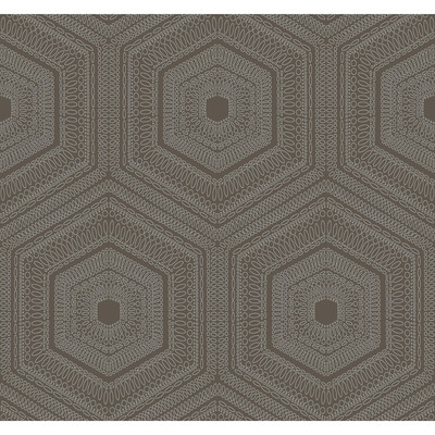 Winfield Thybony WTP4041.WT.0 Concentric Groove Wallcovering in Chocolate