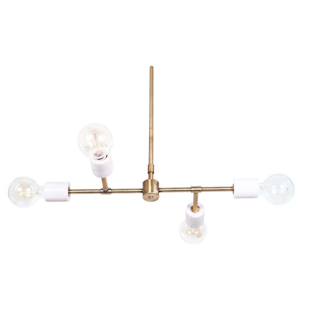 Signature M&M by L2 Lighting 2124-44 Marbella Fixture in Brushed Gold