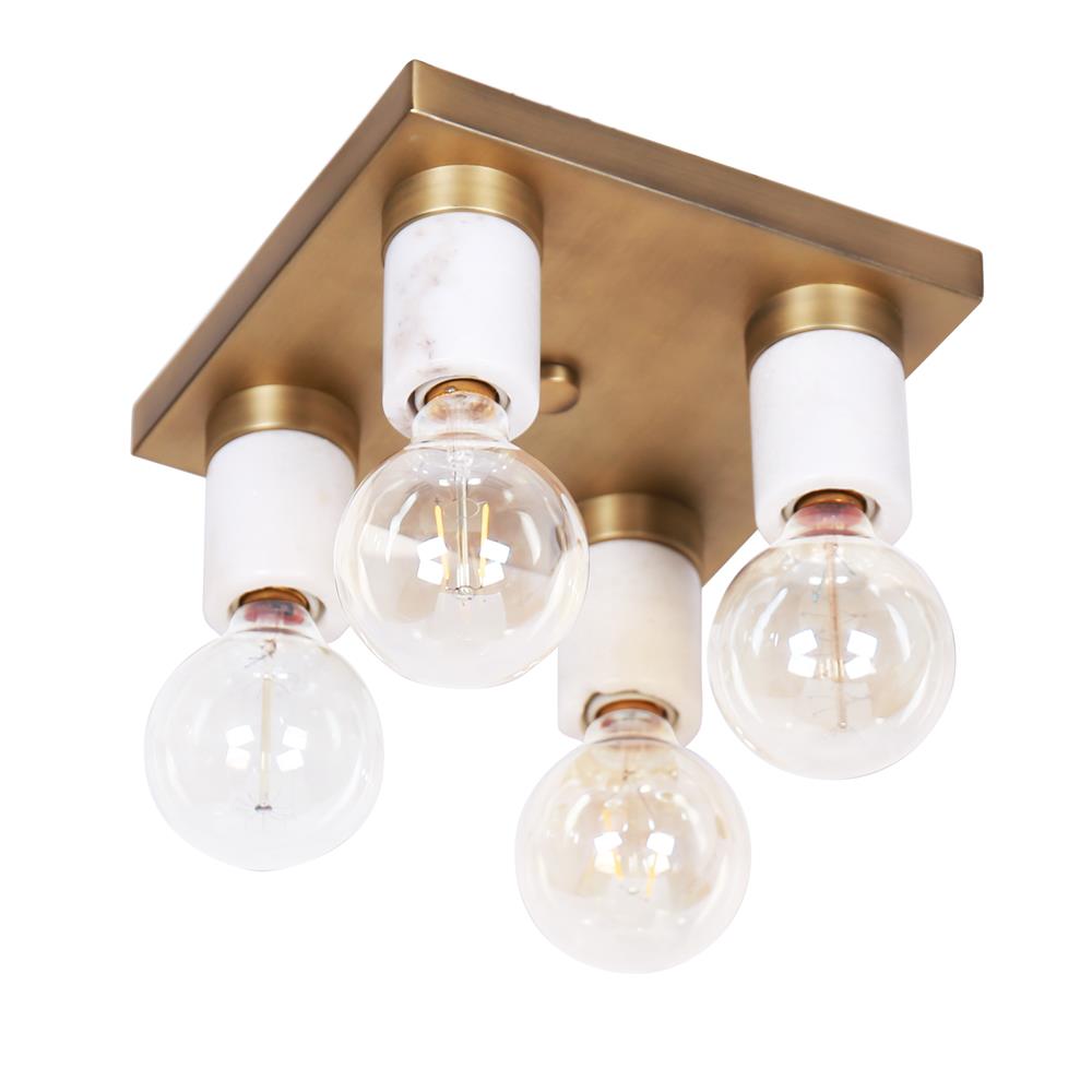 Signature M&M by L2 Lighting 2150-44 Marbella Flushmount in Brushed Gold