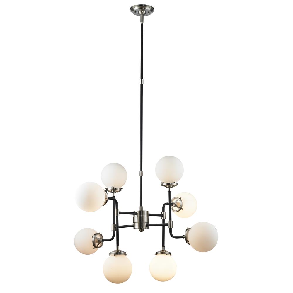Signature M&M by L2 Lighting 3528-89 Paris 8 lights pendant lamp - brushed nickel in Brsuhed Nickel