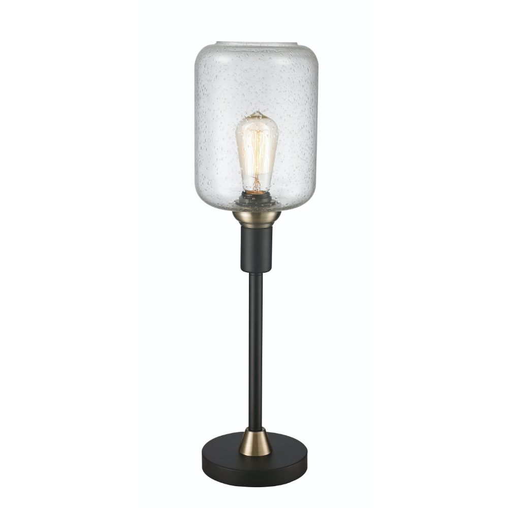L2 Lighting LL1295 Savannah table lamp in Matte Black/Antique Gold