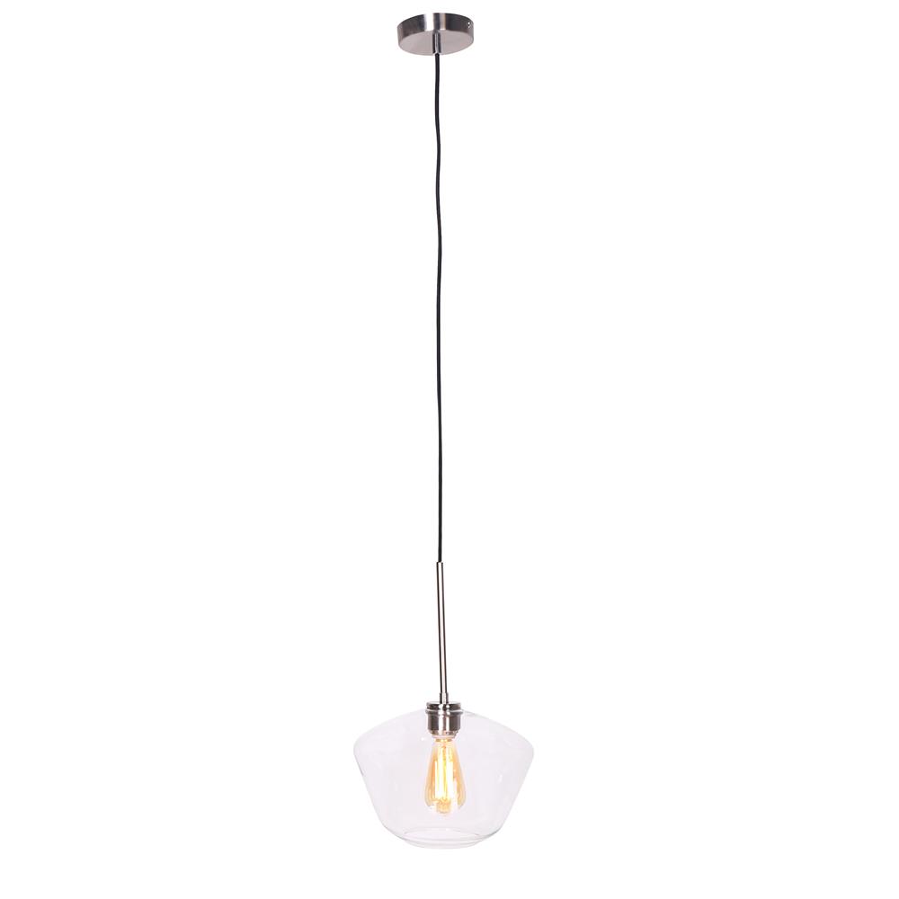 L2 Lighting LL1509-89 Pendant Lamp 11``DIA 1 Light Brushed Steel in Brushed steel 
